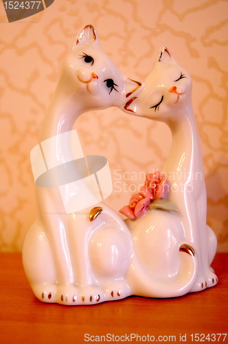Image of Porcelain figurine of cats