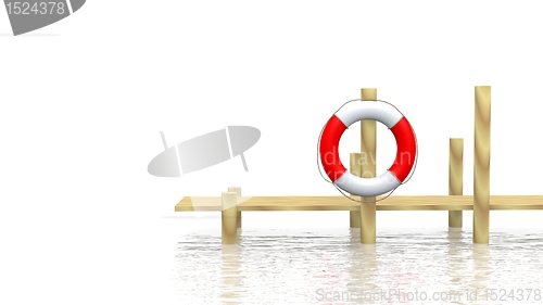 Image of Safe-bouy and pier