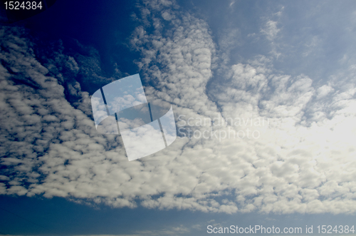 Image of Background of sky full of cumulus.