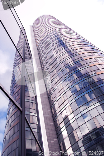 Image of Glass high skyscraper modern city architecture 