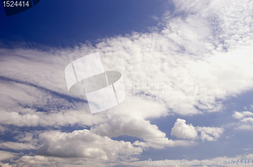 Image of Sunny sky with clouds.