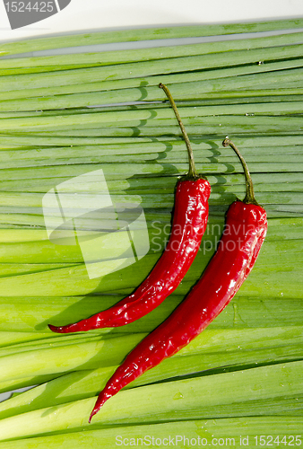 Image of Slim red peppers.