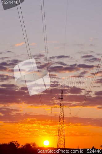 Image of Industrial power sunrise.