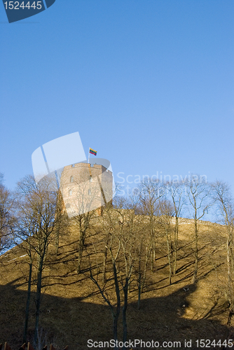 Image of Gediminas castle in Vilnius, Lithuania.