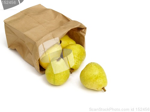 Image of pears in a paper bag