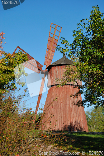 Image of Beautiful Red Windmill