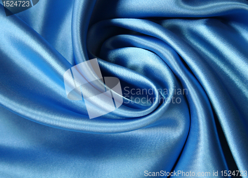 Image of Smooth elegant dark blue silk can use as background Smooth elega
