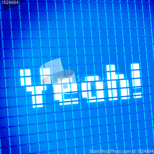 Image of Pixel mesh lcd screen with Yeah