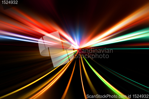 Image of rapid race of night highway