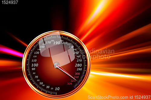 Image of acceleration speed motion on night road