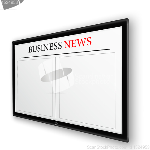 Image of business news on tablet pc