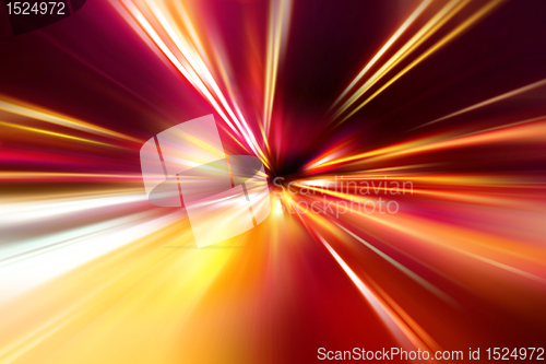 Image of speed motion on night road