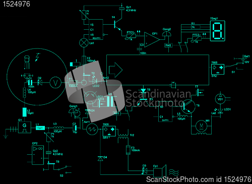 Image of abstract electrical circuit