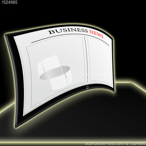 Image of business news on tablet pc