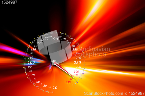 Image of acceleration speed motion on night road