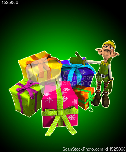 Image of Elf With Lots Of Presents 