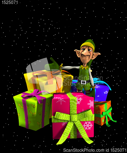 Image of Santas Elf With Presents