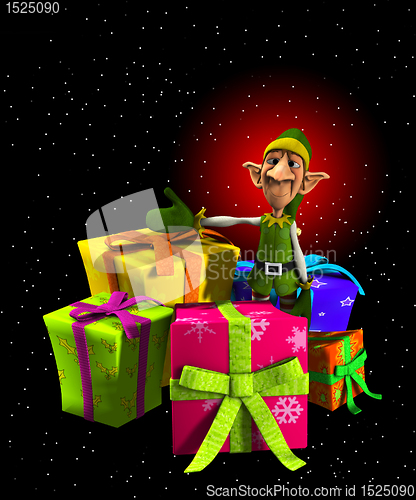 Image of Santas Elf With Presents