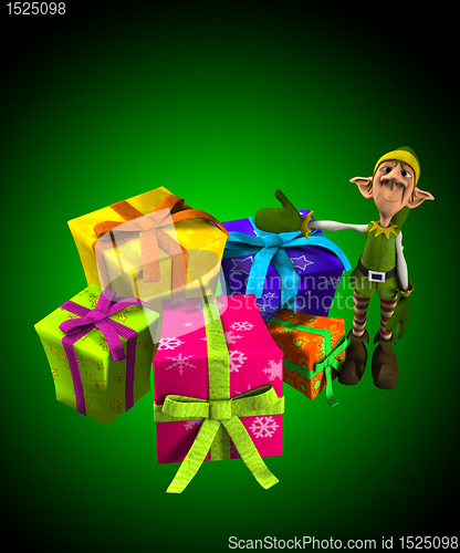 Image of Elf With Lots Of Presents 