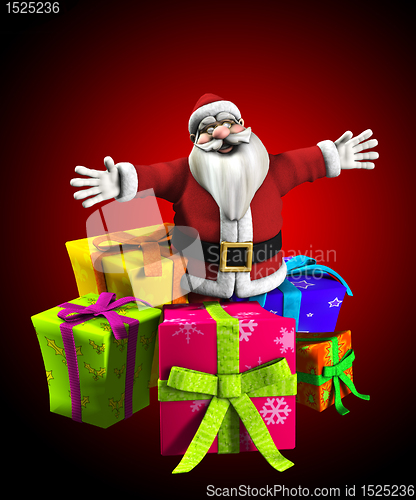 Image of Father Christmas With Presents 