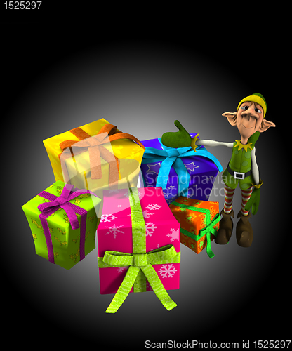 Image of Elf With Lots Of Presents 