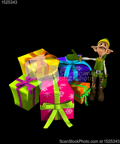Image of Elf With Lots Of Presents 
