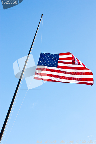 Image of Half staff American flag