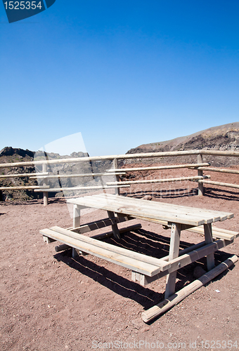 Image of Bench in front Vesuvius crater