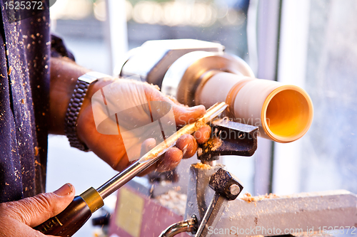 Image of Turner at work