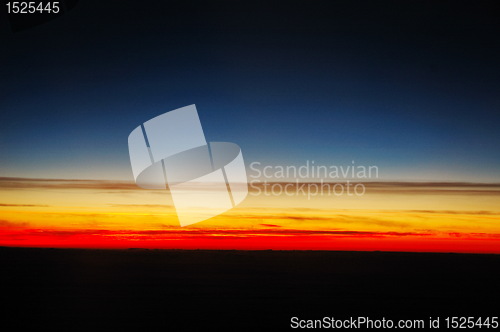 Image of sunset above clouds