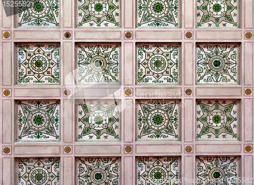 Image of painted ceiling at the Hermitage Museum in St. Petersburg