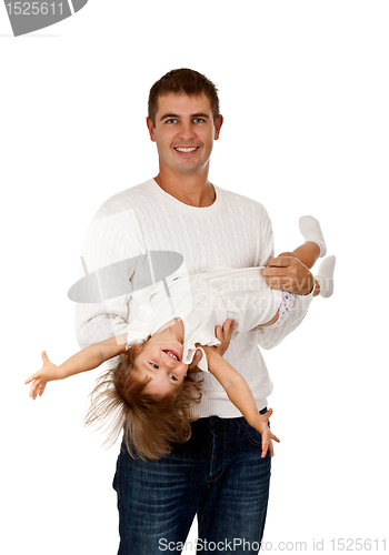 Image of Dad and daughter in the studio