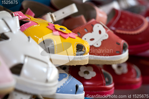 Image of colorful children's shoes