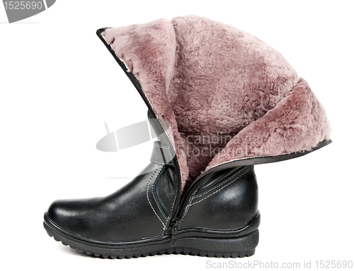 Image of boots with the fur
