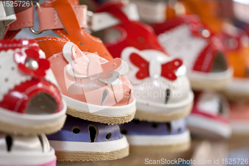 Image of colorful children's shoes