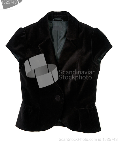 Image of a black velvet waistcoat