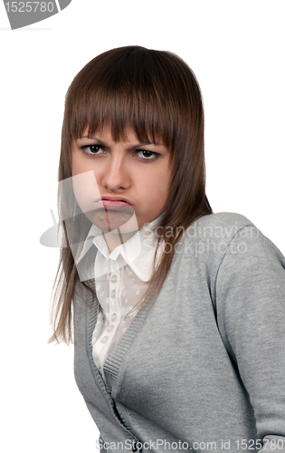 Image of angry young and beautiful girl