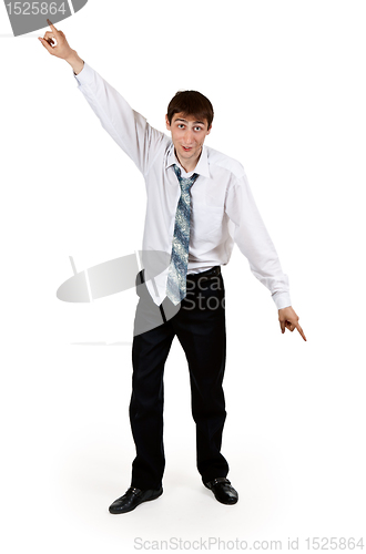 Image of drunk businessman with ragged clothes