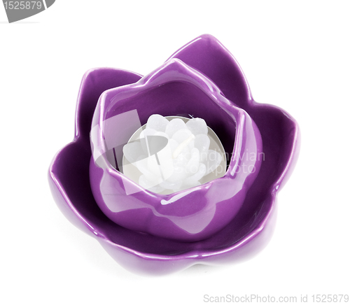 Image of Candle in the form of porcelain violet