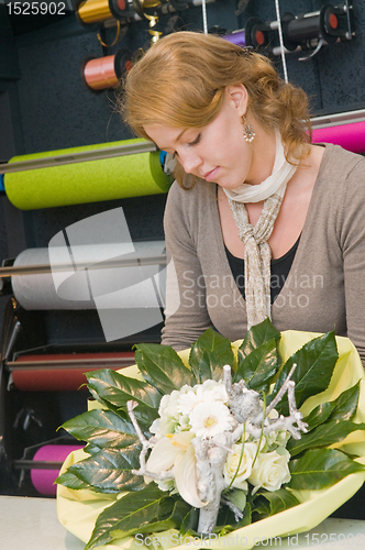 Image of Florist working in a store