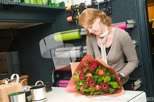 Image of Florist working in a store