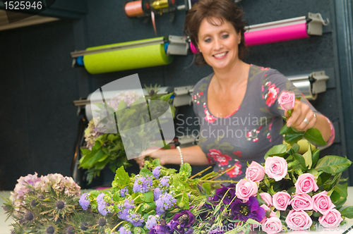 Image of Florist working in a store