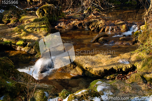 Image of Spring stream at sunlight