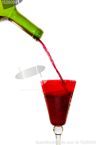 Image of pouring red wine 