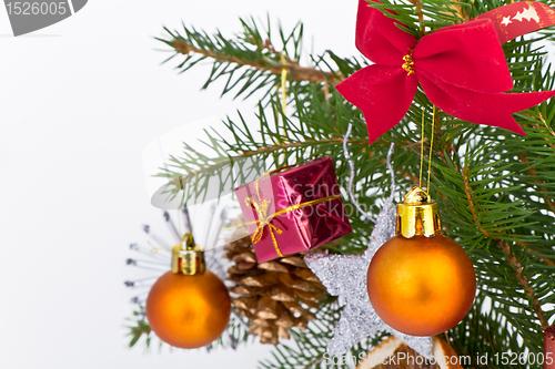 Image of Christmas tree decorated