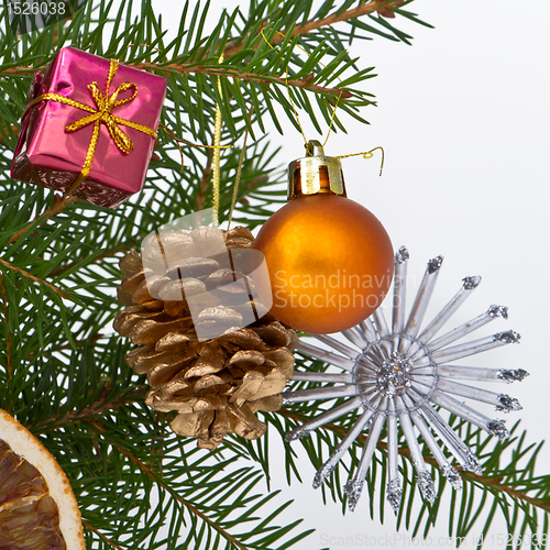 Image of Christmas tree decorated