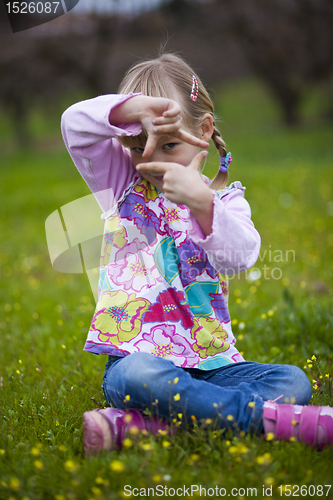 Image of Little girl outdoors