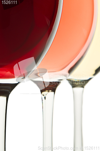 Image of three wine glasses