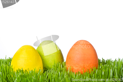 Image of easter eggs in grass
