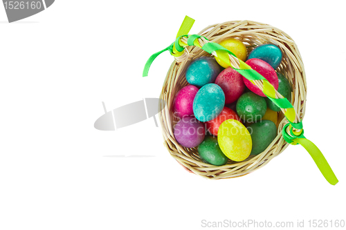Image of easter eggs in basket